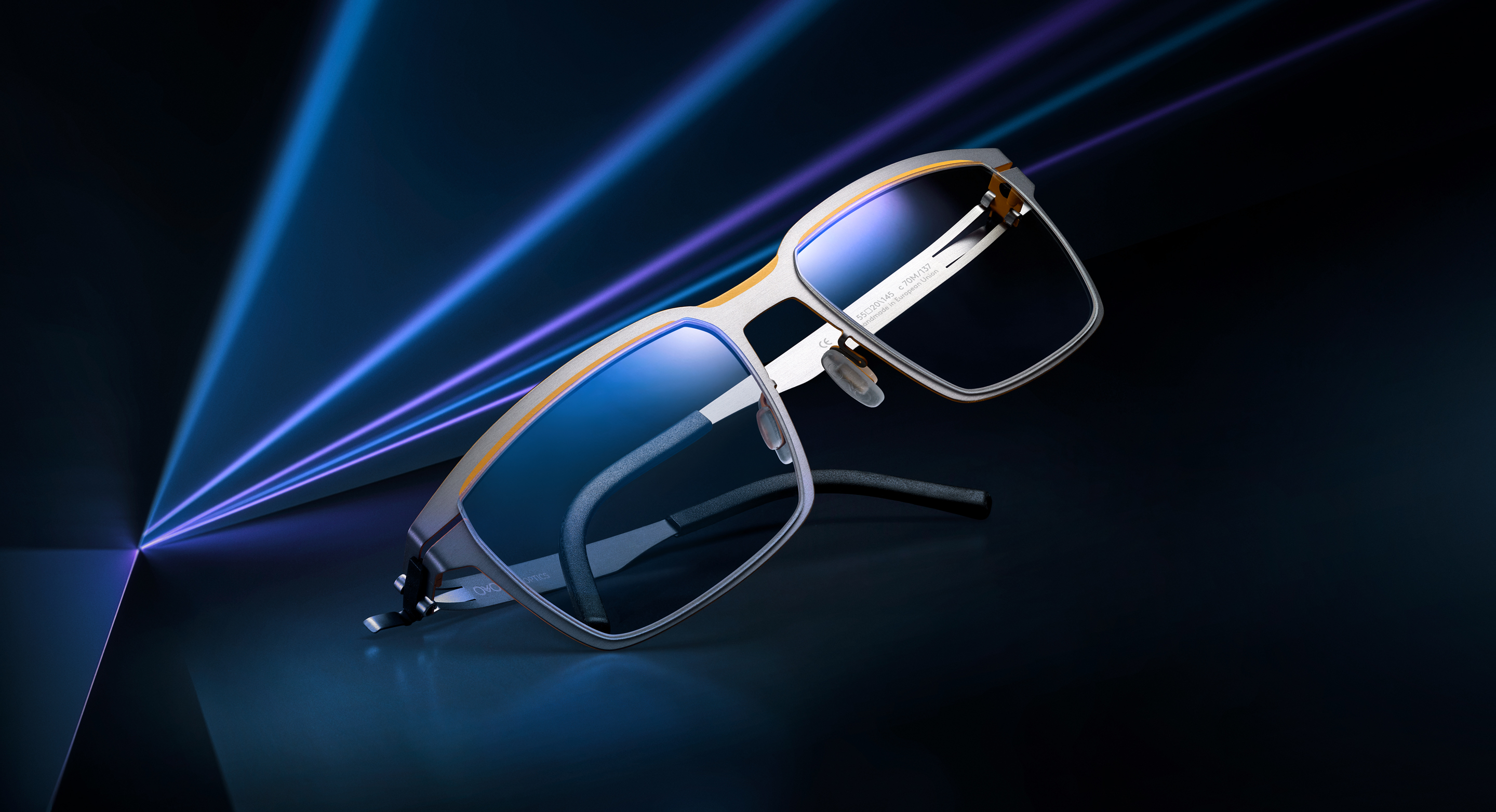 Close-up of premium OVVO Optics eyewear showcasing the brand's commitment to excellence and high-end design.