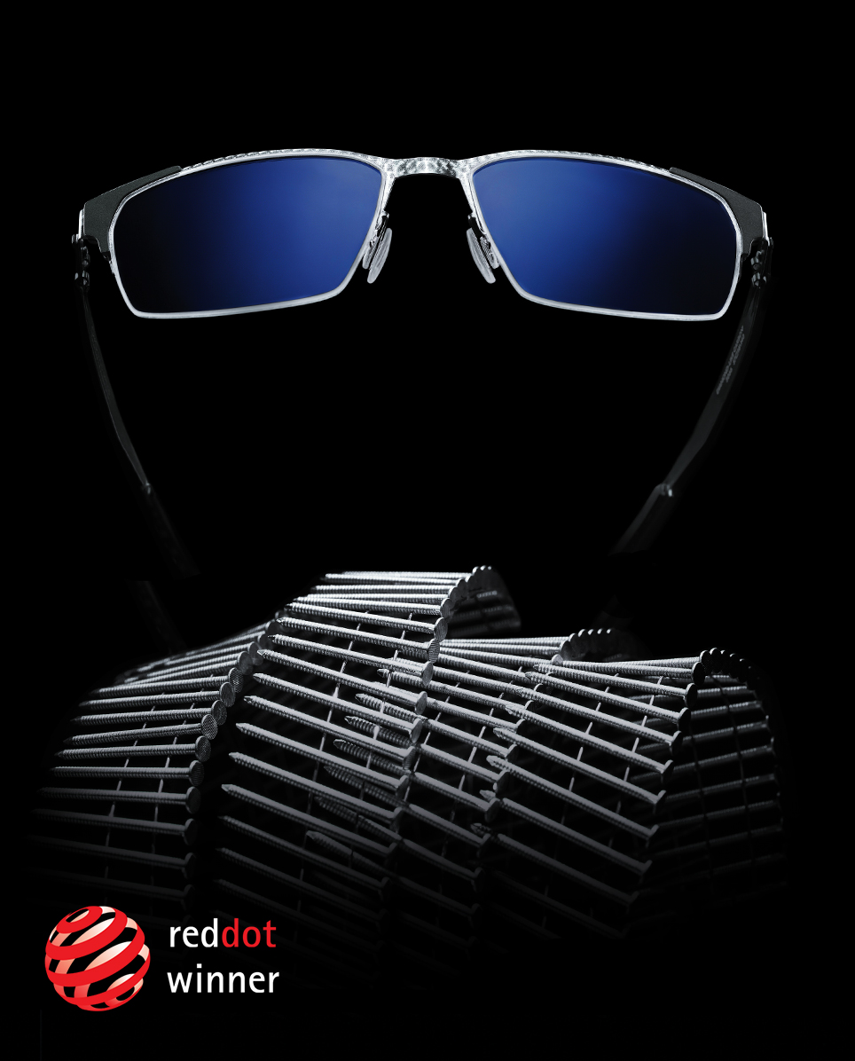 Red Dot Design Award winner certificate for OVVO Optics Diamond-Like Carbon (DLC) eyewear collection.