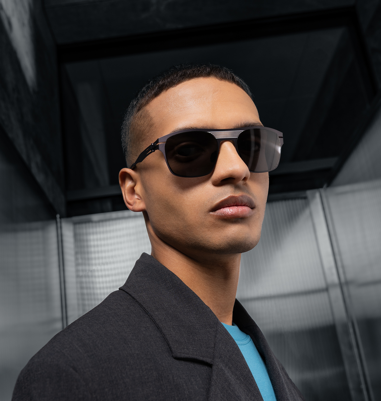 OVVO Optics sunglasses on model