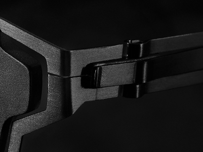 Durable and hypoallergenic eyewear frames handcrafted from surgical steel and titanium composites.